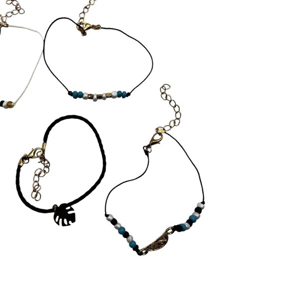 Geharty Strand Bracelet Stackable Set Of 5 For Women & Girls With Adjustable Cha - Picture 4 of 6